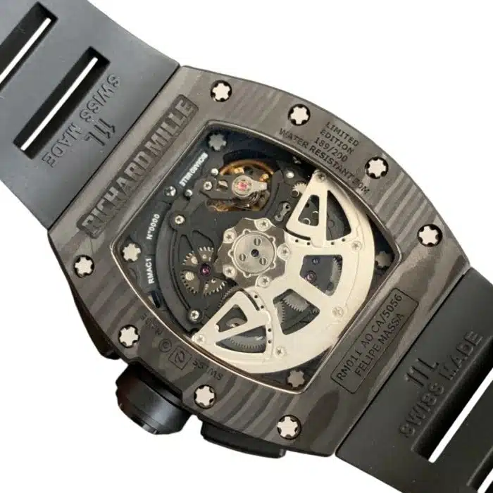 Richard Mille RM 011 NTPT Carbon Red Bezel Size:50 x 40mm 1:1 Replica - Image 6