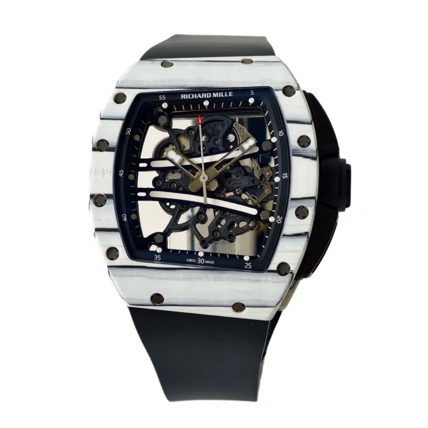 img_5ee17706_20260331_i1774937761072_9835_0_0.jpg Richard Mille RM 61-01 Carbon fiber openwork Size:50.23 x 42.70mm 1:1 Replica - Image 1