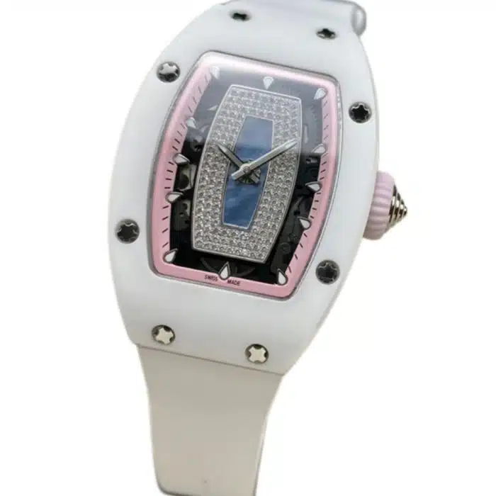Richard Mille RM 07-01 White Creamic Diamonds Size:45.66 x 31.40mm 1:1 Replica - Image 7