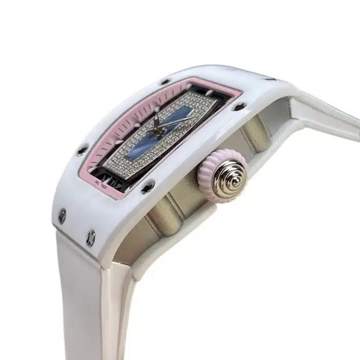 Richard Mille RM 07-01 White Creamic Diamonds Size:45.66 x 31.40mm 1:1 Replica - Image 4