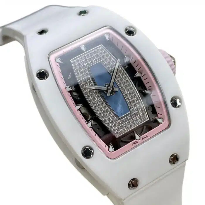 Richard Mille RM 07-01 White Creamic Diamonds Size:45.66 x 31.40mm 1:1 Replica - Image 2